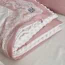 Set lenjerie Patut Copii Bebe 8 piese Classic Roz (9)